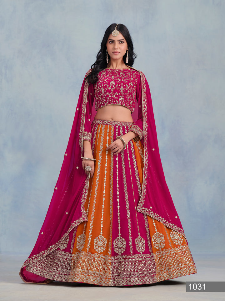 New Georgette Lehenga Choli | Designer Pakistani Bollywood Festive Wear Choli