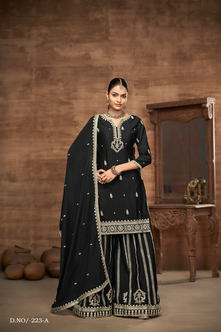 Flared Palazzo Pants Pair | Pakistani Style Bollywood Ethnic Bottoms for Women