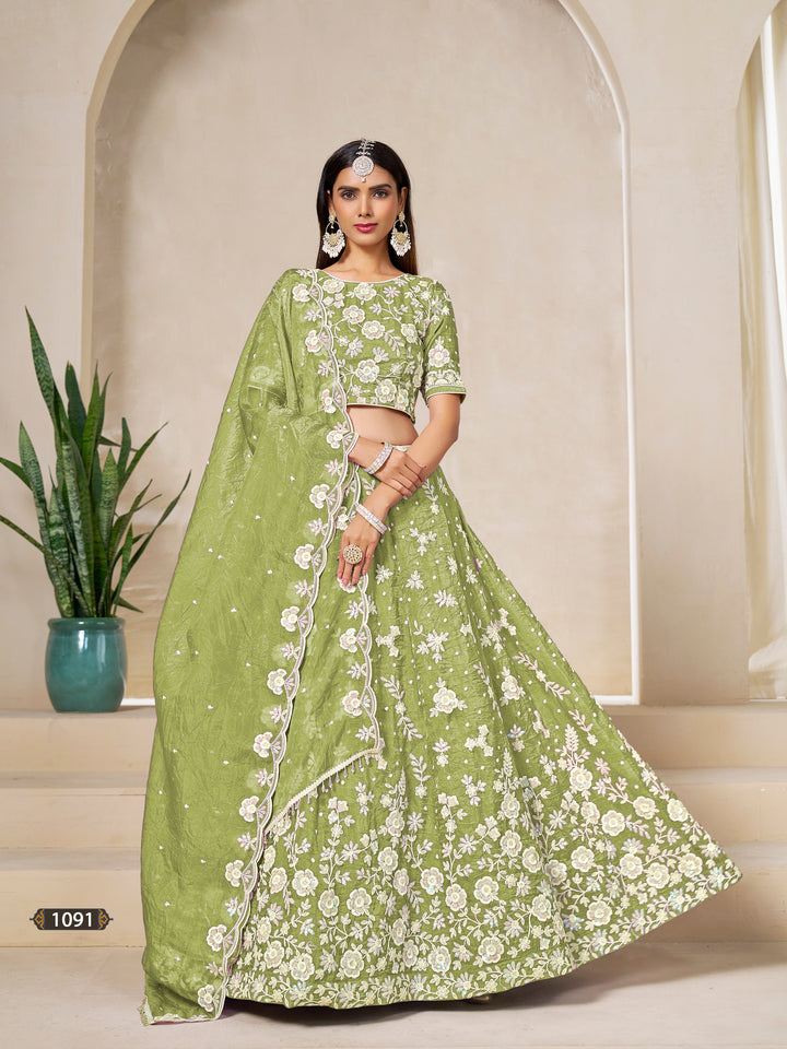 Bridal Wear Lehenga Choli | Heavy Embroidered Wedding Dress | Pakistani Bollywood Outfit