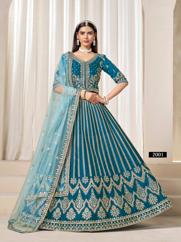 Heavy Work Bridal Lehenga Choli | Art Silk | Pakistani Style Indian Wedding Outfit