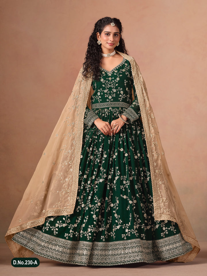 Pakistani Style Bollywood Festive Wear Anarkali Dress | Designer Embroidered Long Gown Outfit for Wedding, Party & Reception