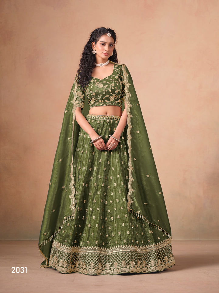 Traditional Embroidered Lehenga Choli with Dupatta Wedding Reception Bridal & Festive Wear Outfit