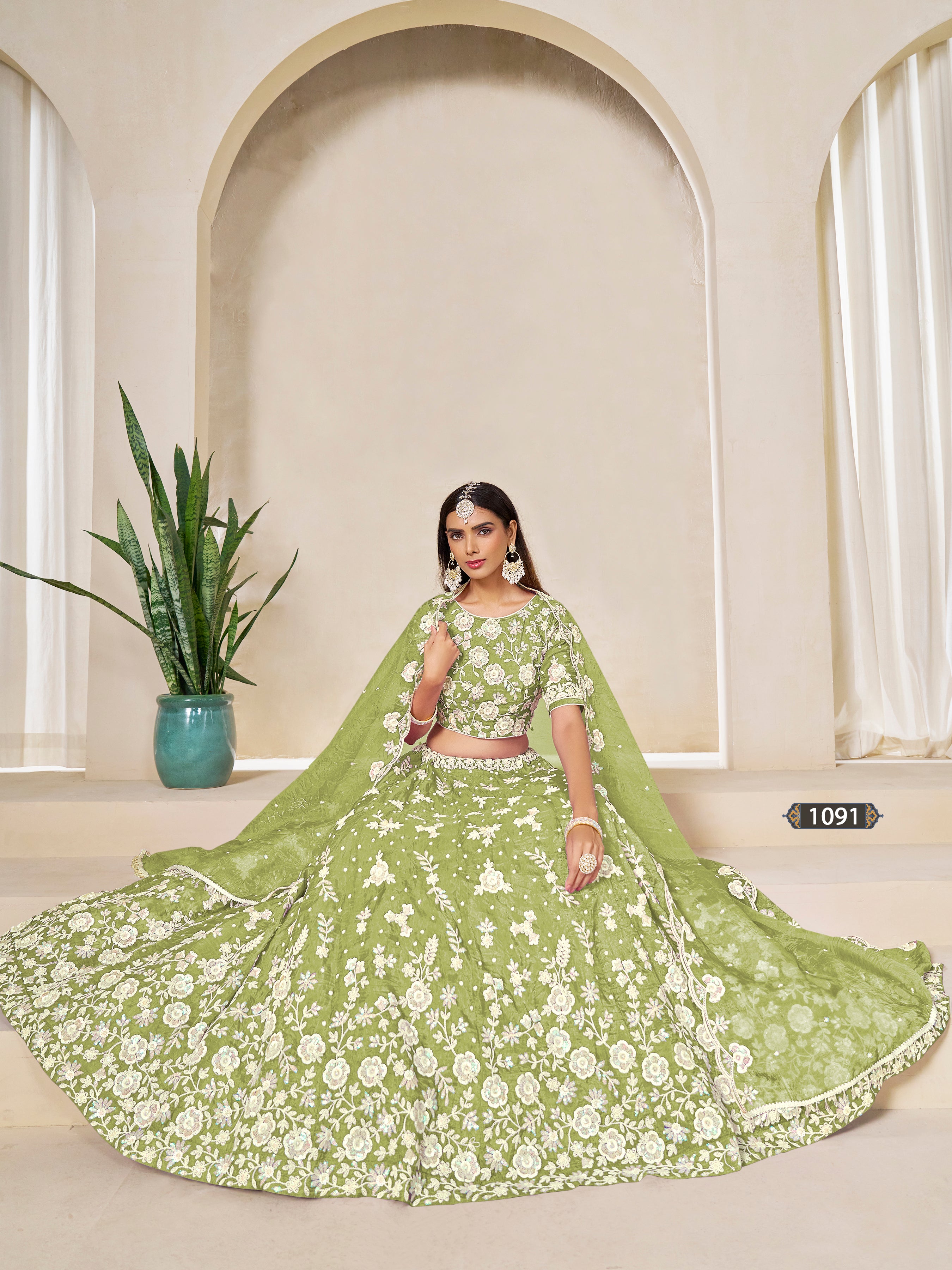 Bridal Wear Lehenga Choli | Heavy Embroidered Wedding Dress | Pakistani Bollywood Outfit