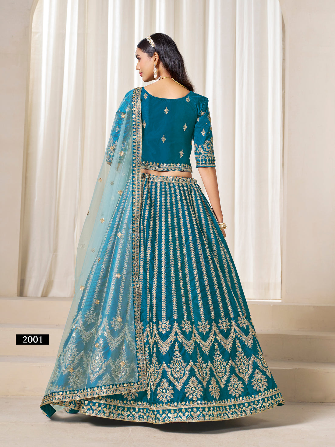Heavy Work Bridal Lehenga Choli | Art Silk | Pakistani Style Indian Wedding Outfit
