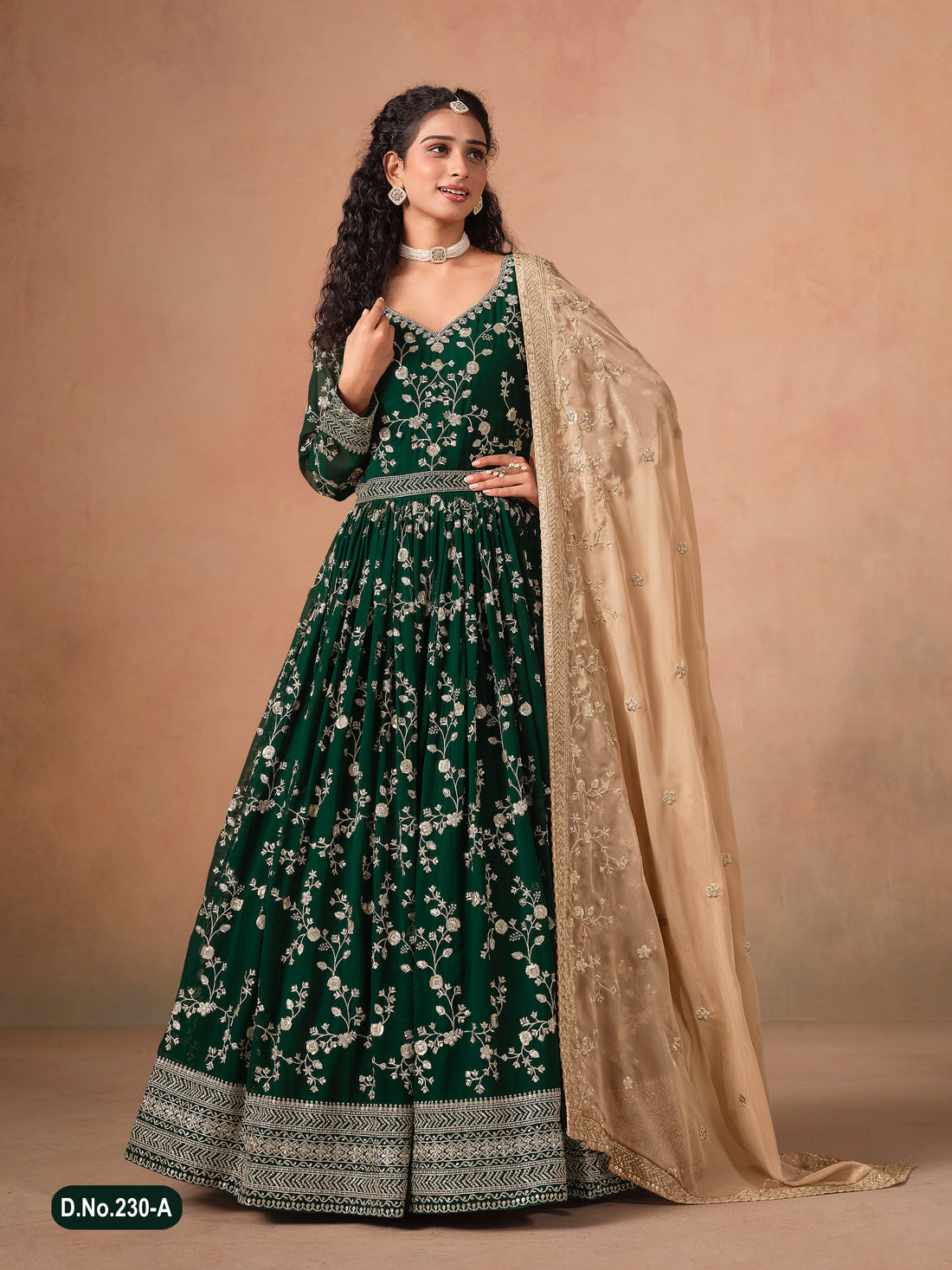Pakistani Style Bollywood Festive Wear Anarkali Dress | Designer Embroidered Long Gown Outfit for Wedding, Party & Reception