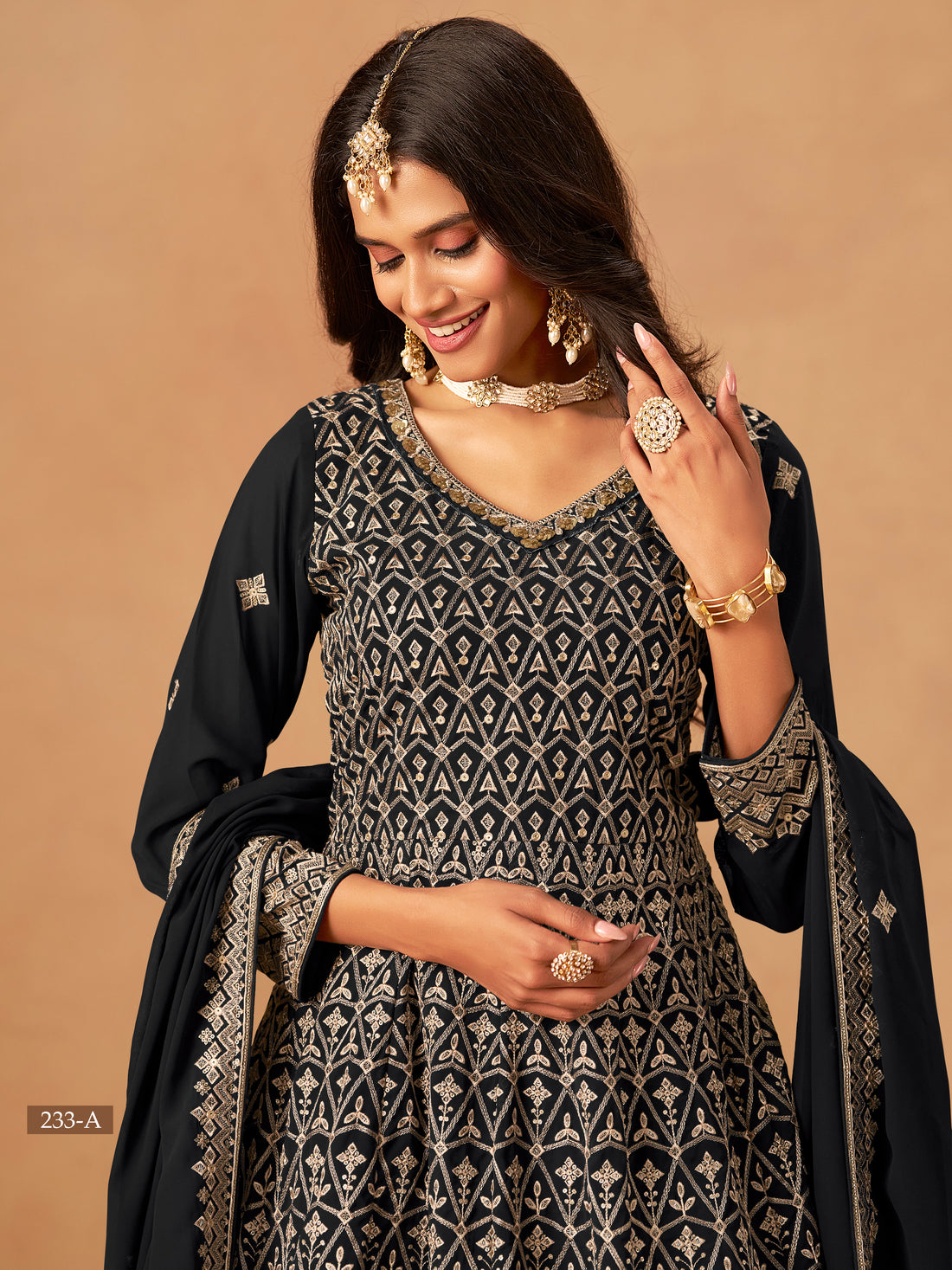 Faux Georgette Sharara Set Indian Pakistani Style Bollywood Festive Wear