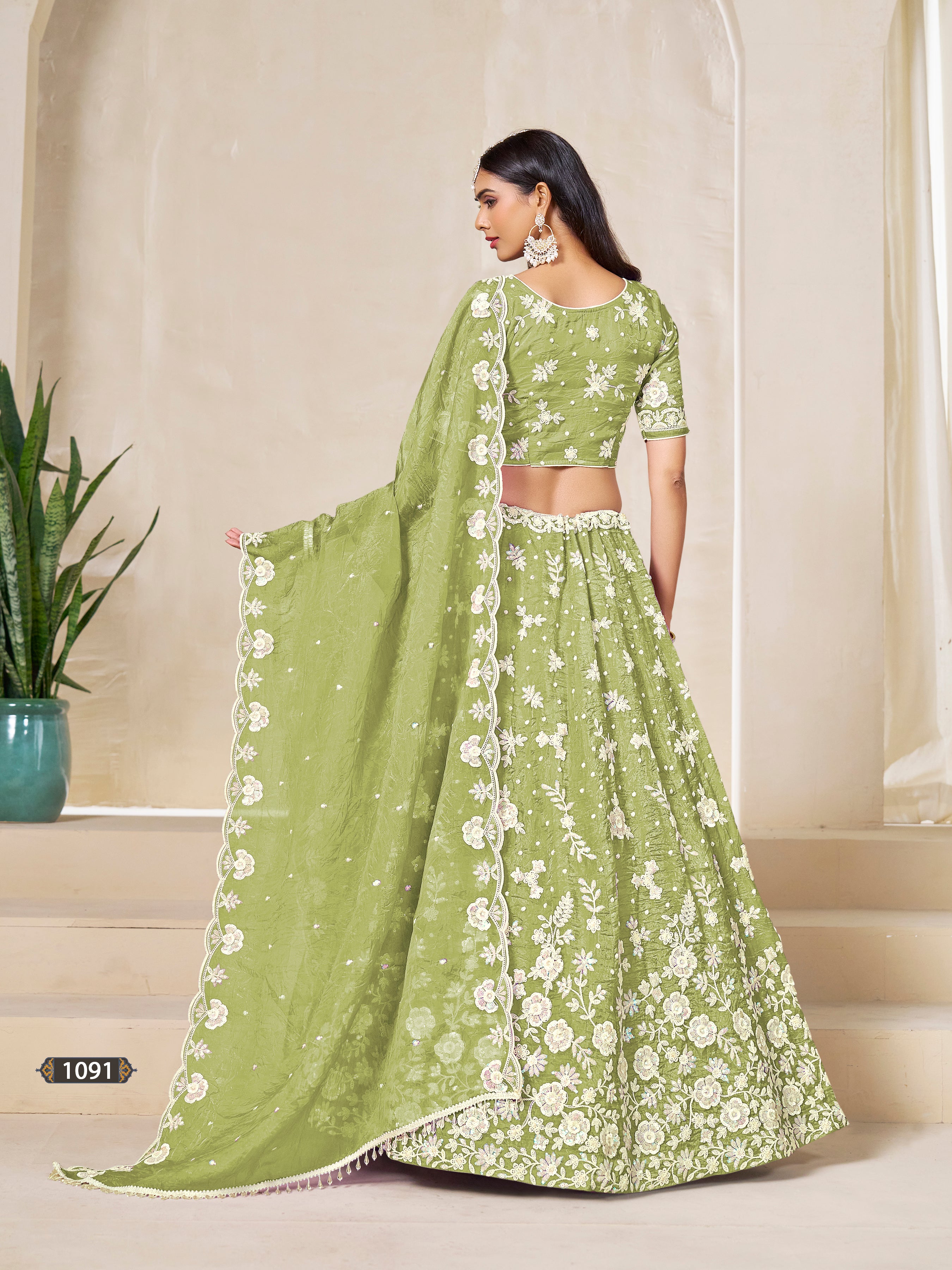 Bridal Wear Lehenga Choli | Heavy Embroidered Wedding Dress | Pakistani Bollywood Outfit
