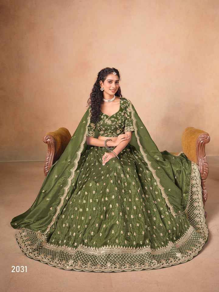 Traditional Embroidered Lehenga Choli with Dupatta Wedding Reception Bridal & Festive Wear Outfit