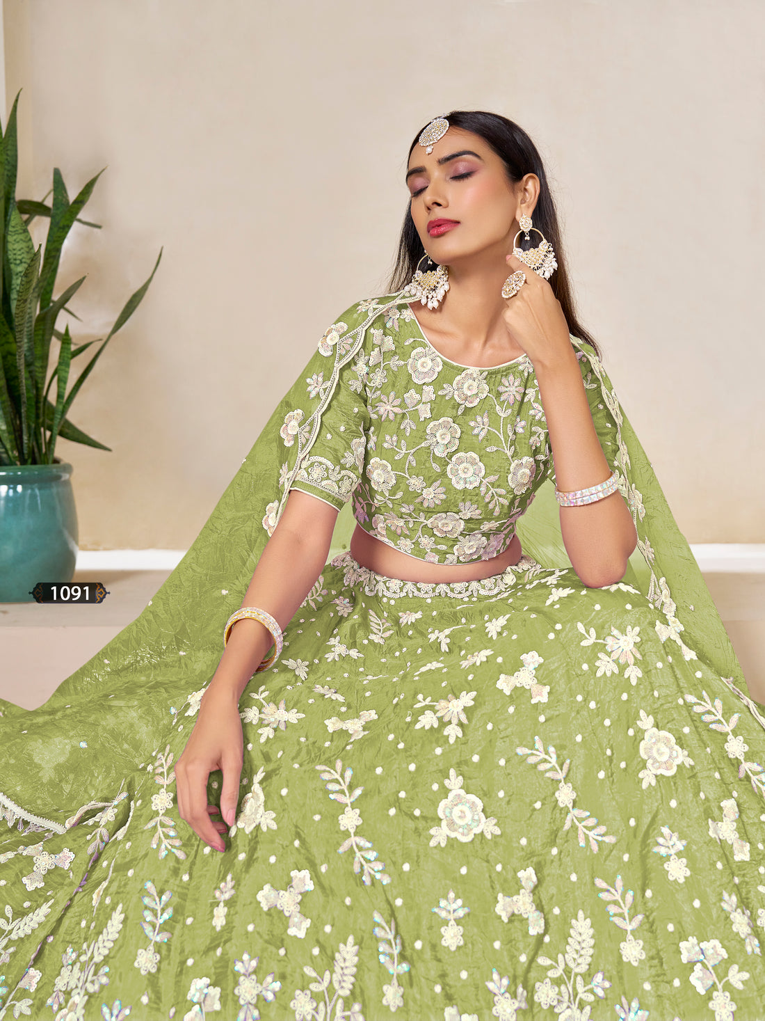Bridal Wear Lehenga Choli | Heavy Embroidered Wedding Dress | Pakistani Bollywood Outfit