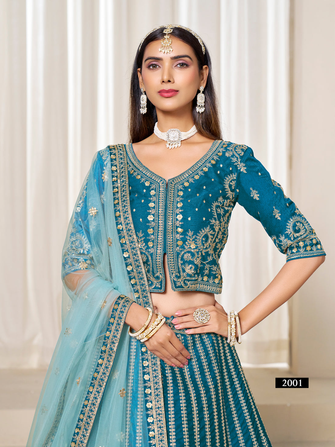 Heavy Work Bridal Lehenga Choli | Art Silk | Pakistani Style Indian Wedding Outfit