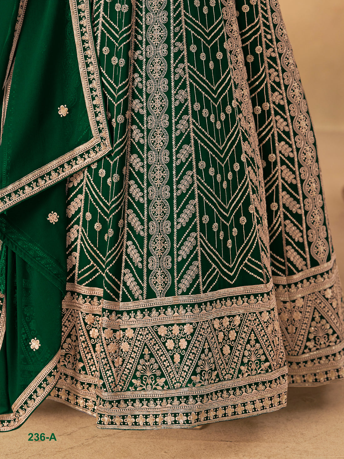 Embroidered Anarkali Gown Suit for Women with Dupatta Indian Wedding Party Wear