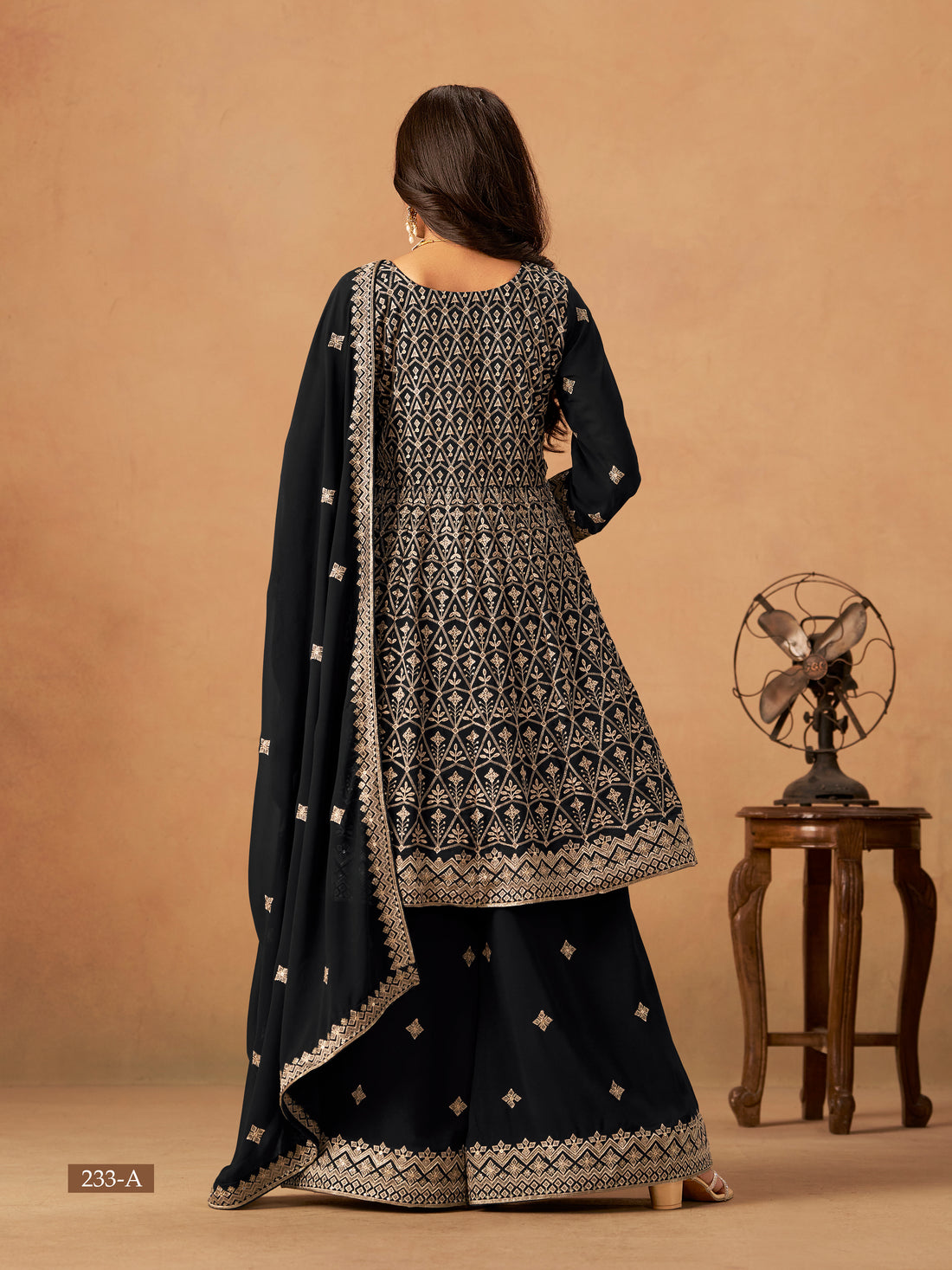 Faux Georgette Sharara Set Indian Pakistani Style Bollywood Festive Wear