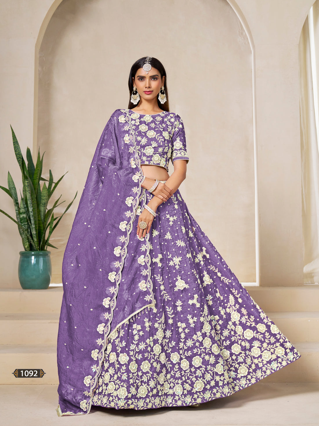 Bridal Wear Lehenga Choli | Heavy Embroidered Wedding Dress | Pakistani Bollywood Outfit