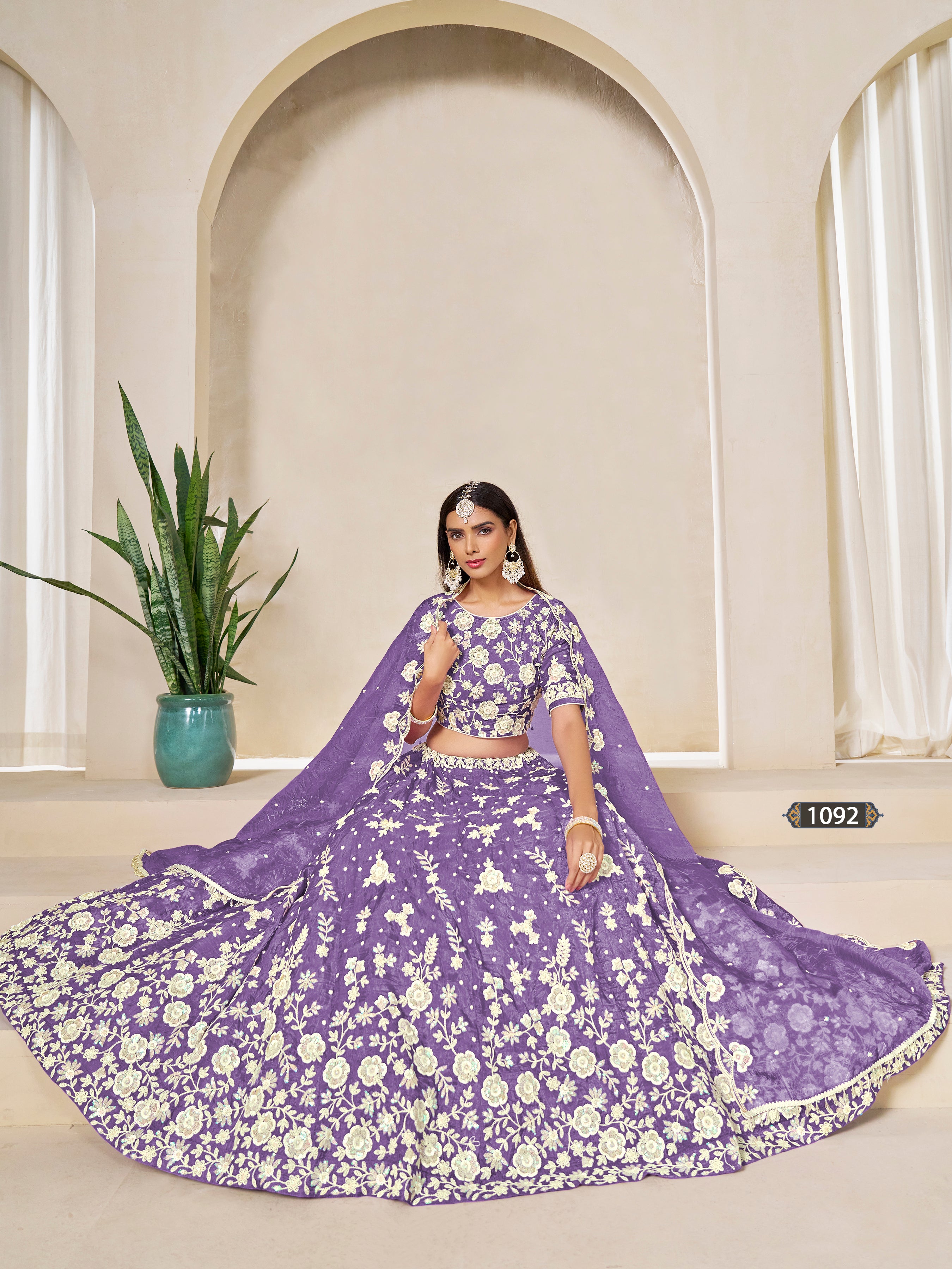 Bridal Wear Lehenga Choli | Heavy Embroidered Wedding Dress | Pakistani Bollywood Outfit