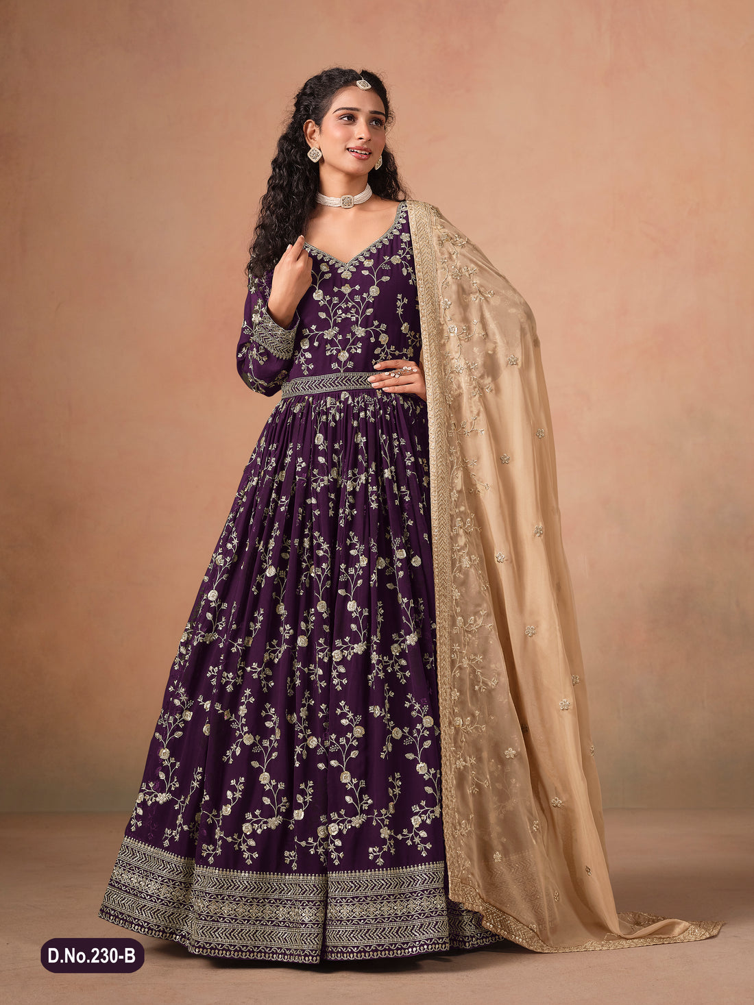 Pakistani Style Bollywood Festive Wear Anarkali Dress | Designer Embroidered Long Gown Outfit for Wedding, Party & Reception
