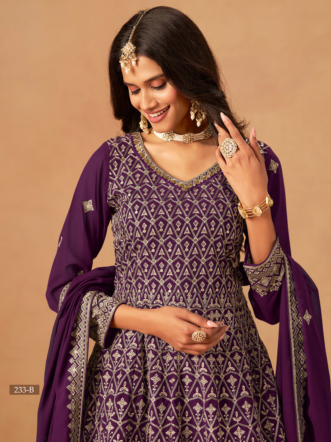 Faux Georgette Sharara Set Indian Pakistani Style Bollywood Festive Wear