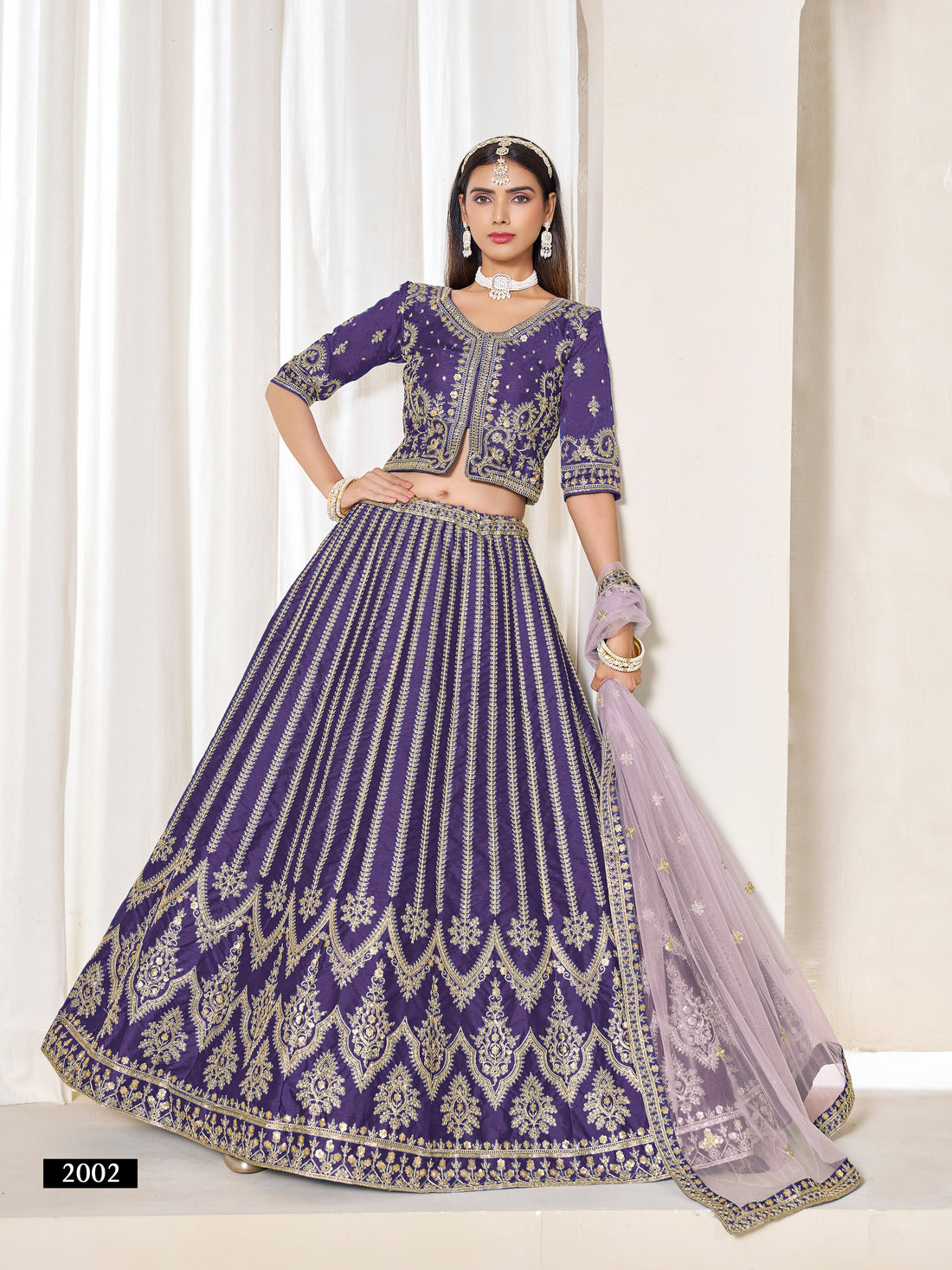 Heavy Work Bridal Lehenga Choli | Art Silk | Pakistani Style Indian Wedding Outfit