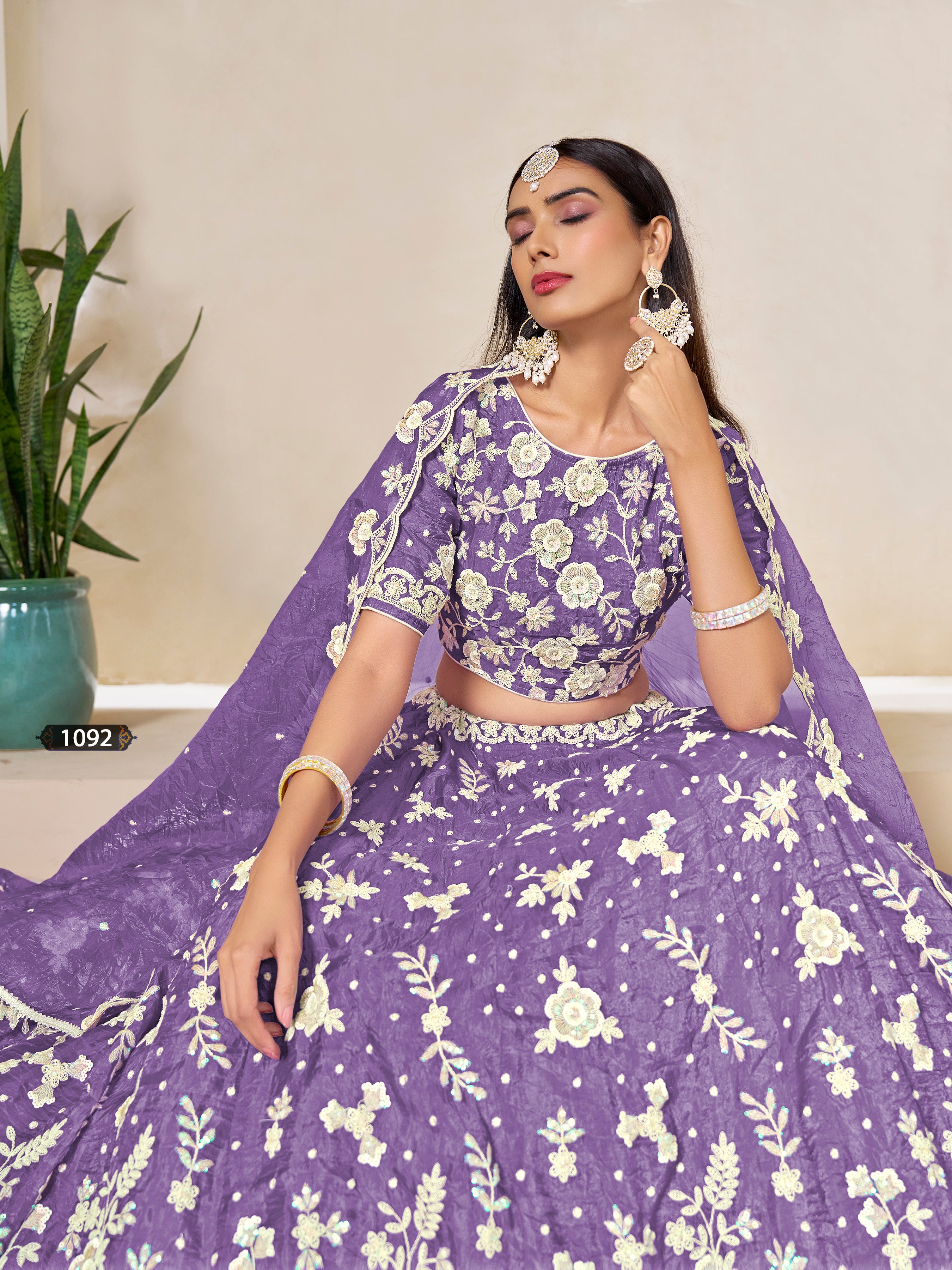 Bridal Wear Lehenga Choli | Heavy Embroidered Wedding Dress | Pakistani Bollywood Outfit