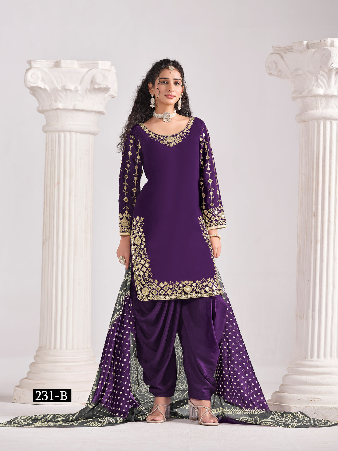 Designer Roman Silk Chanderi Silk Salwar Kameez Party Wear Outfit Bollywood Indian Ethnic Dress for Wedding & Festive Wear