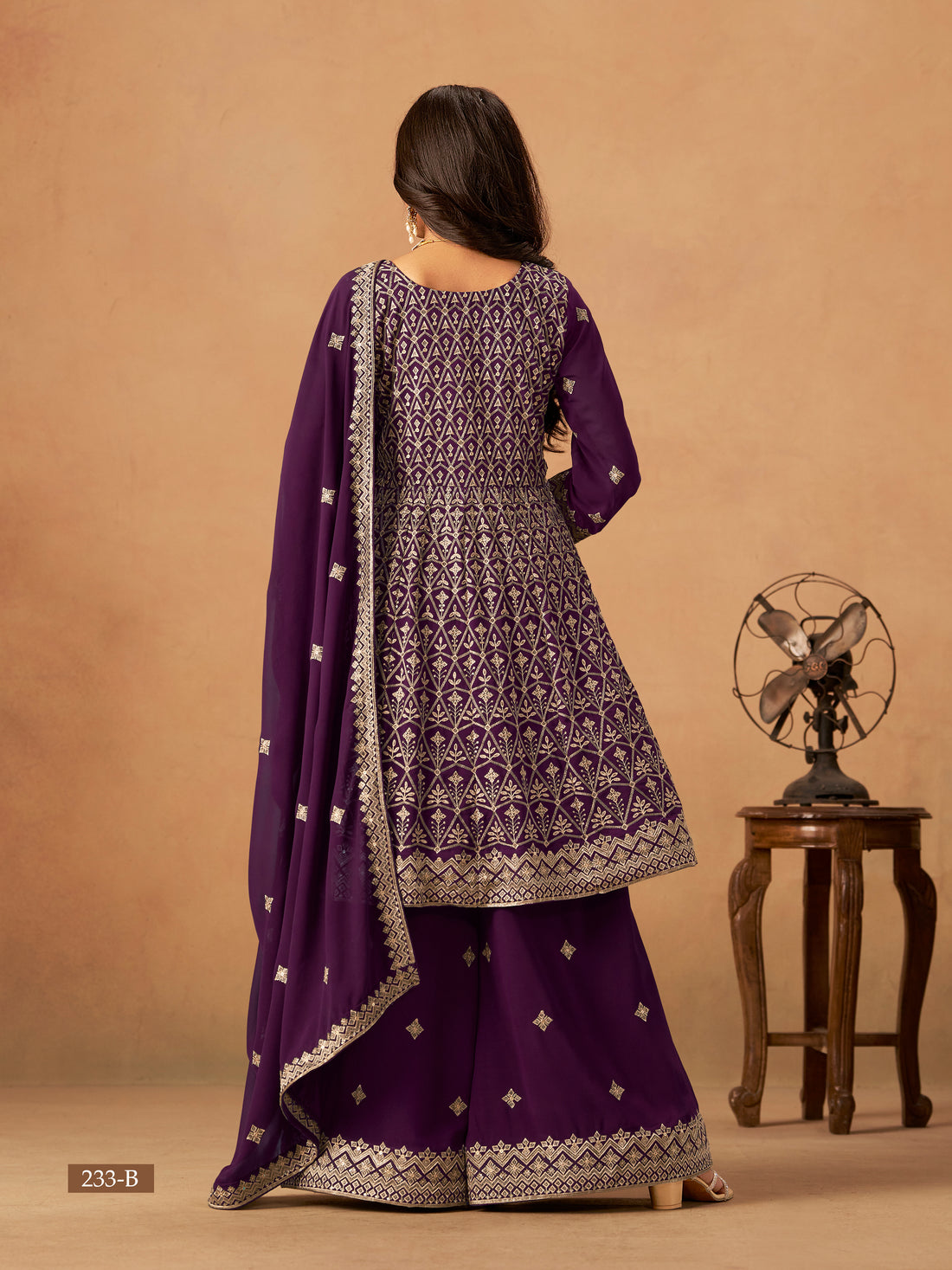 Faux Georgette Sharara Set Indian Pakistani Style Bollywood Festive Wear