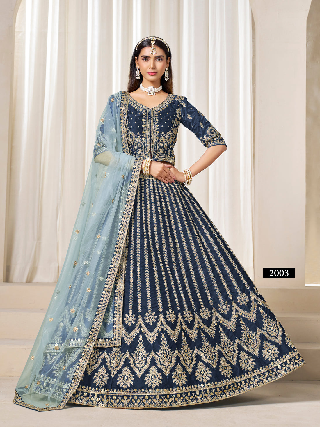 Heavy Work Bridal Lehenga Choli | Art Silk | Pakistani Style Indian Wedding Outfit