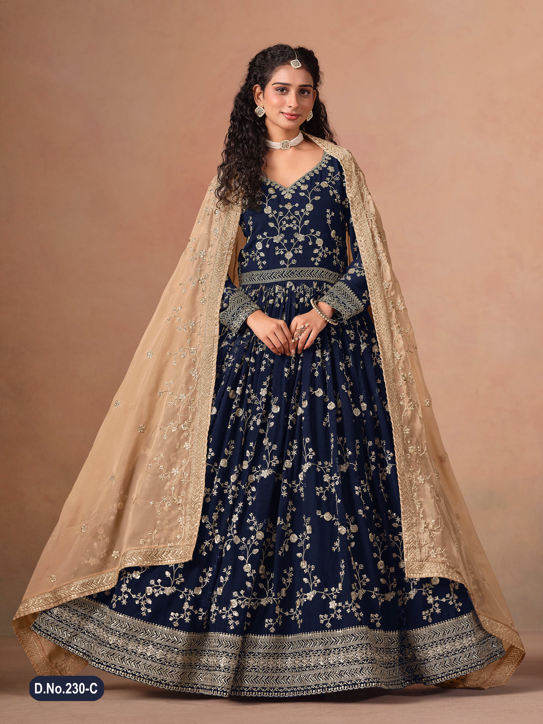 Pakistani Style Bollywood Festive Wear Anarkali Dress | Designer Embroidered Long Gown Outfit for Wedding, Party & Reception