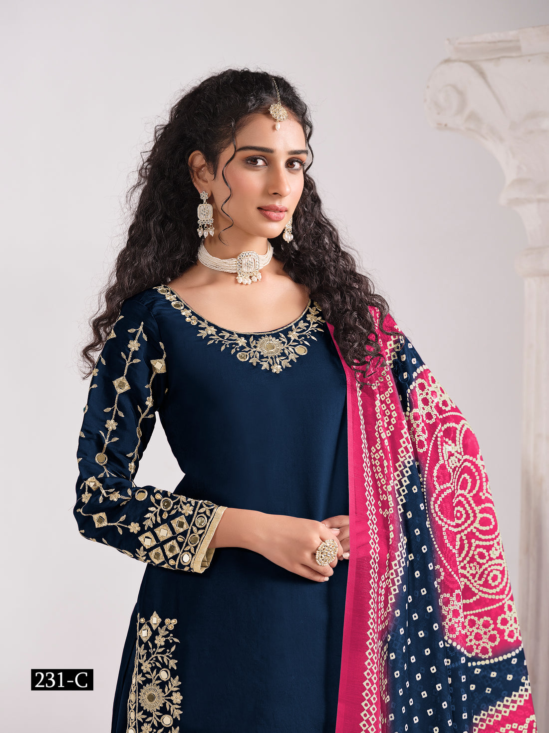 Designer Roman Silk Chanderi Silk Salwar Kameez Party Wear Outfit Bollywood Indian Ethnic Dress for Wedding & Festive Wear