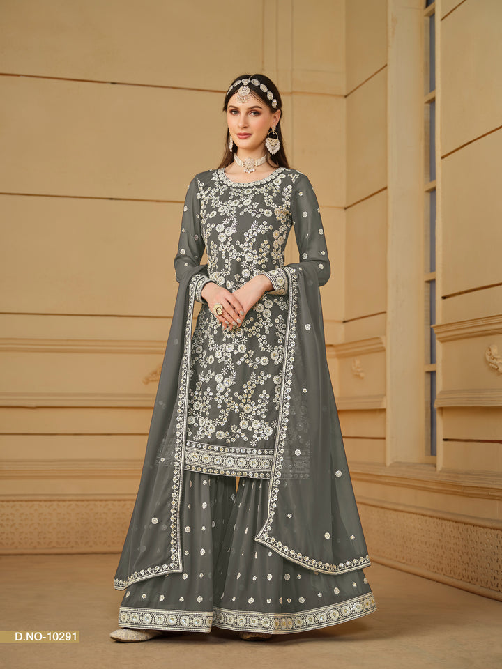 Indian Designer Sharara Suits For Women & Girls Heavy Georgette Kurta Kurti Sets