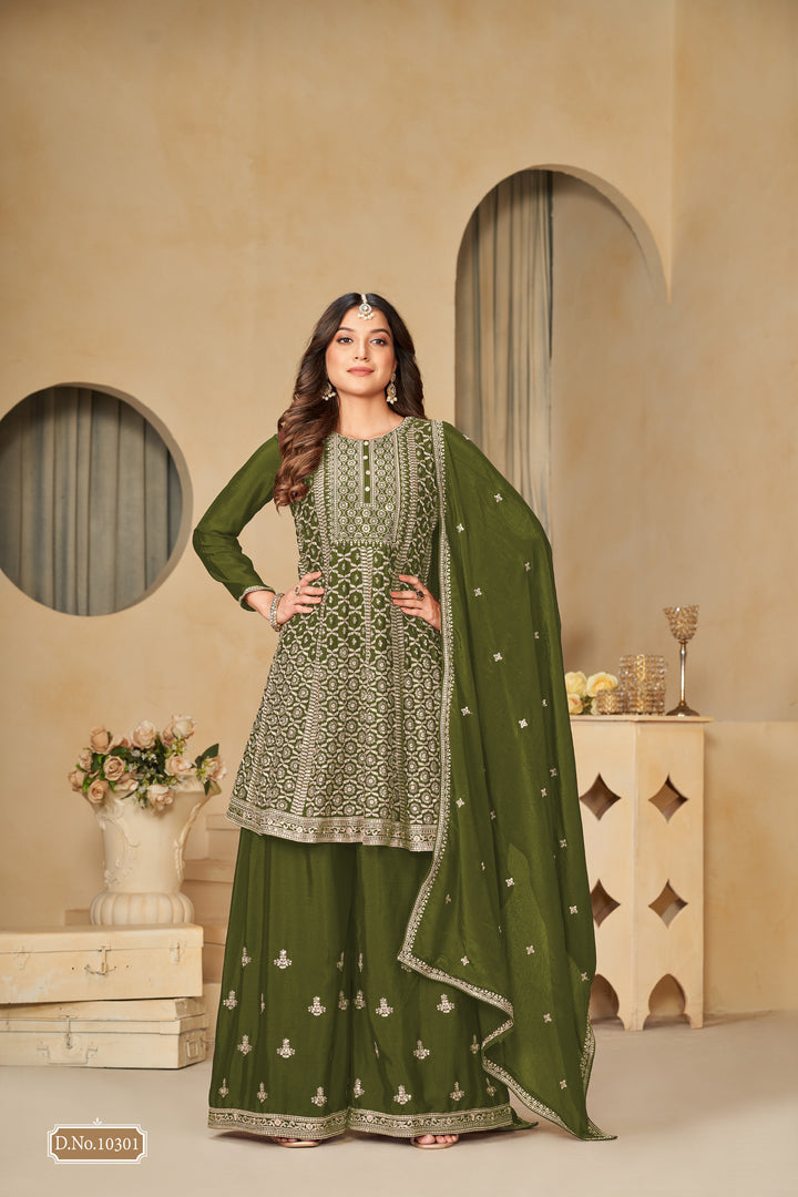 Tunic Type Kurta Sharara With Dupatta Indian Women Dress Wedding & Eid Special