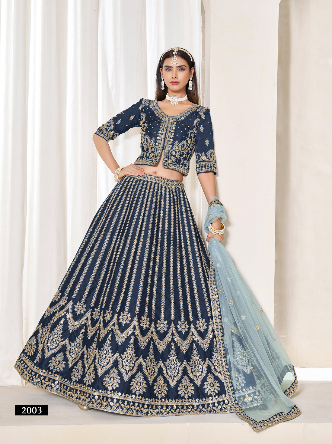 Heavy Work Bridal Lehenga Choli | Art Silk | Pakistani Style Indian Wedding Outfit