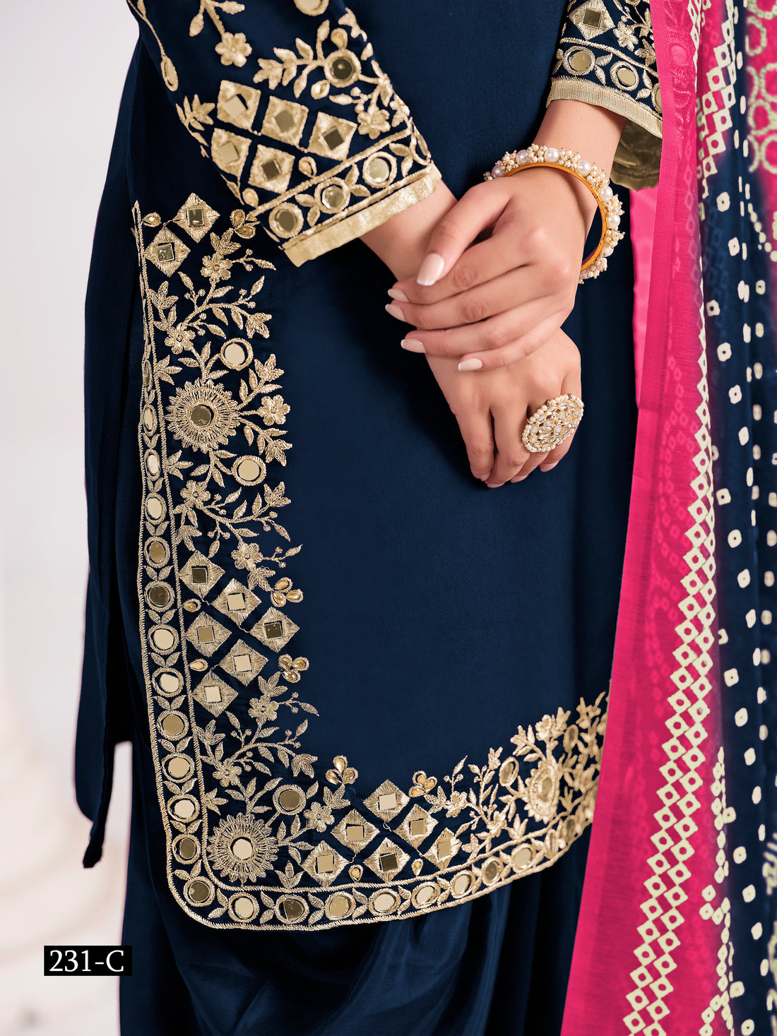 Designer Roman Silk Chanderi Silk Salwar Kameez Party Wear Outfit Bollywood Indian Ethnic Dress for Wedding & Festive Wear
