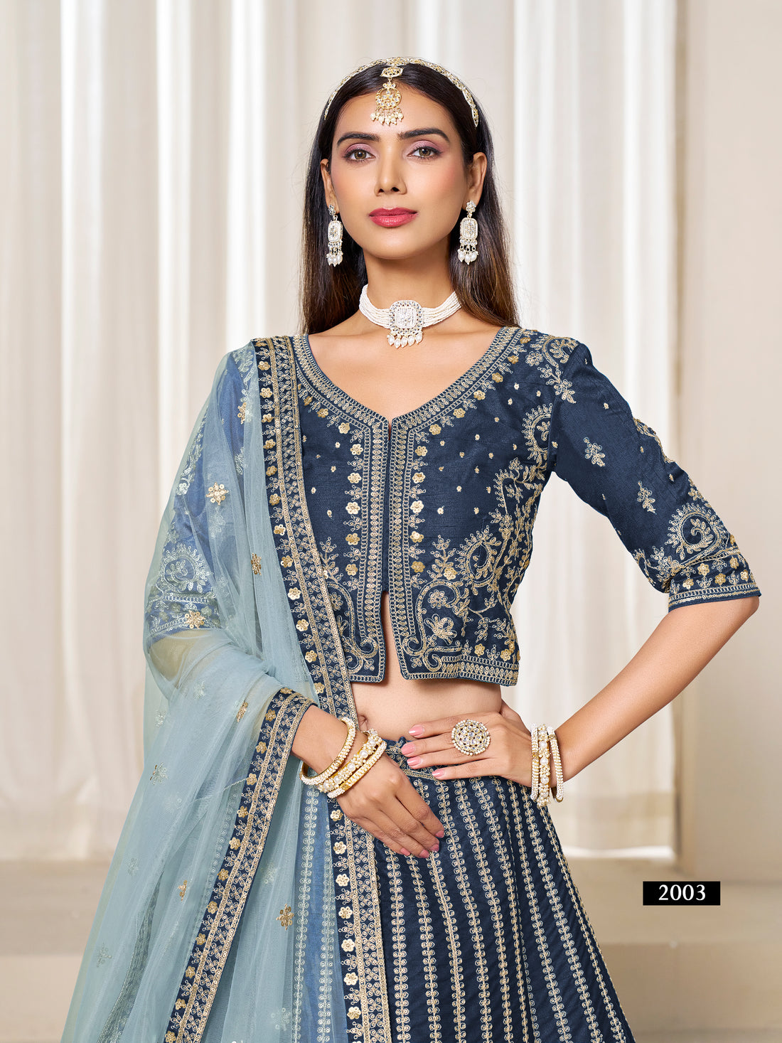 Heavy Work Bridal Lehenga Choli | Art Silk | Pakistani Style Indian Wedding Outfit