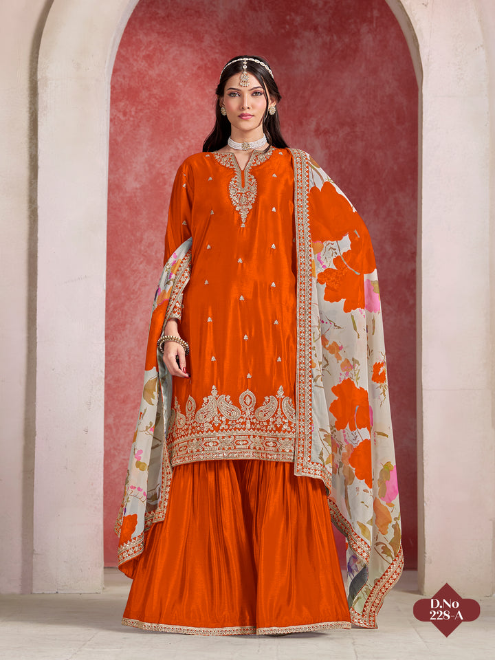 Designer Embroidered Sharara Set with Dupatta Traditional Wedding & Party Wear