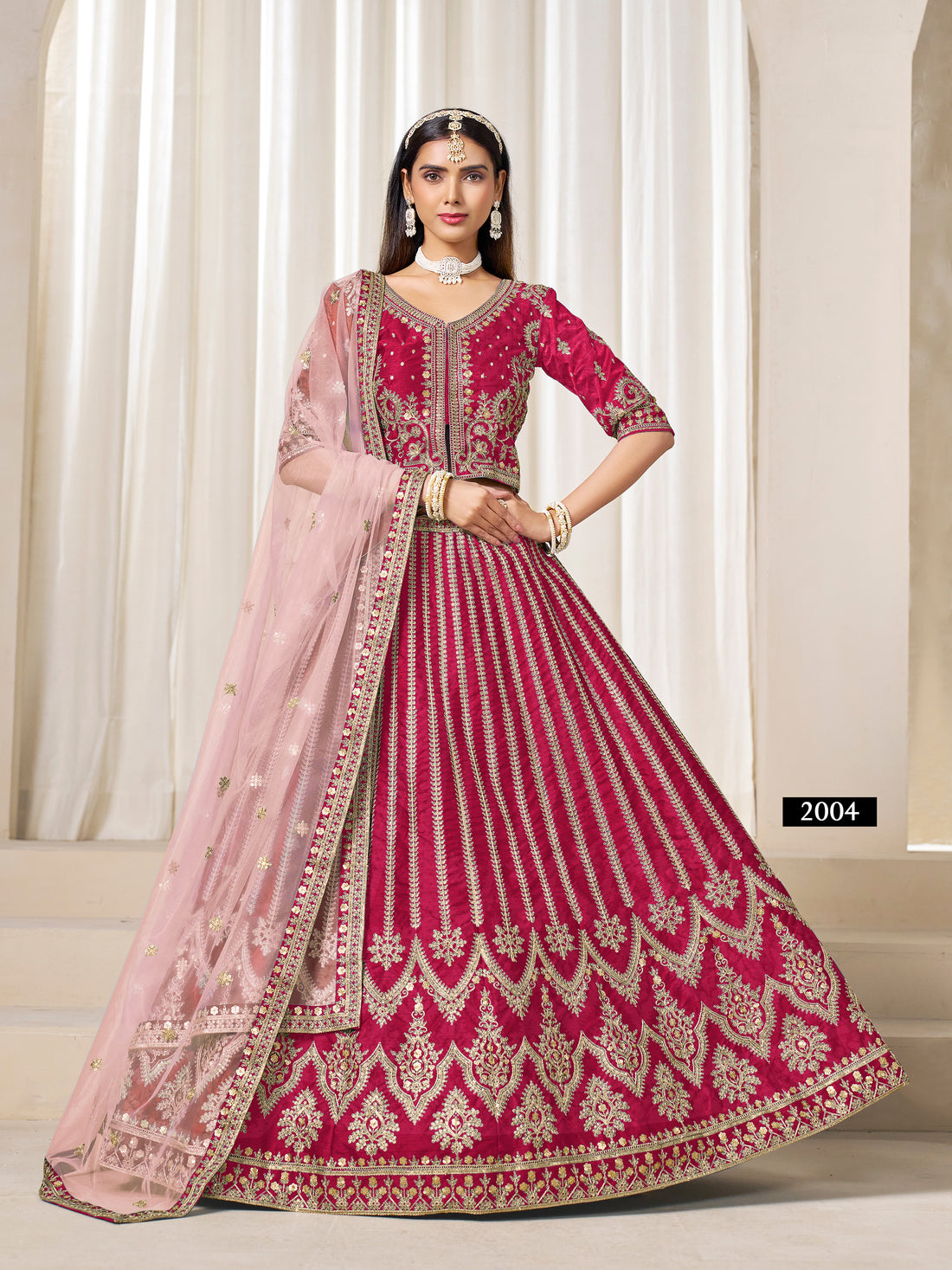 Heavy Work Bridal Lehenga Choli | Art Silk | Pakistani Style Indian Wedding Outfit