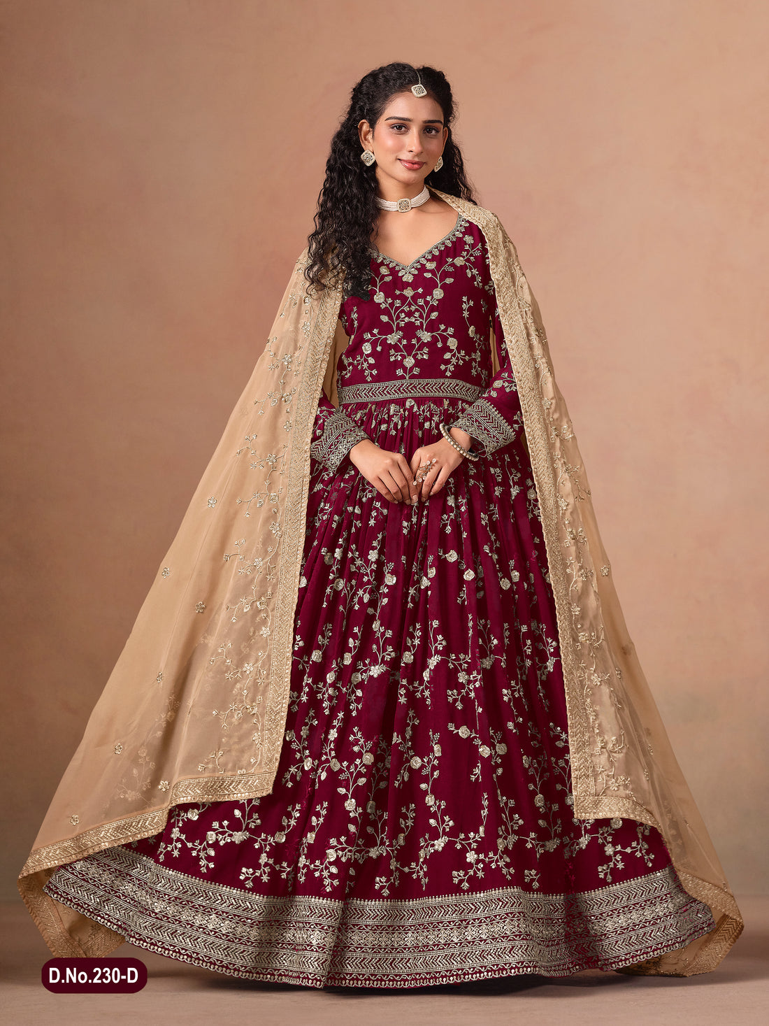 Pakistani Style Bollywood Festive Wear Anarkali Dress | Designer Embroidered Long Gown Outfit for Wedding, Party & Reception