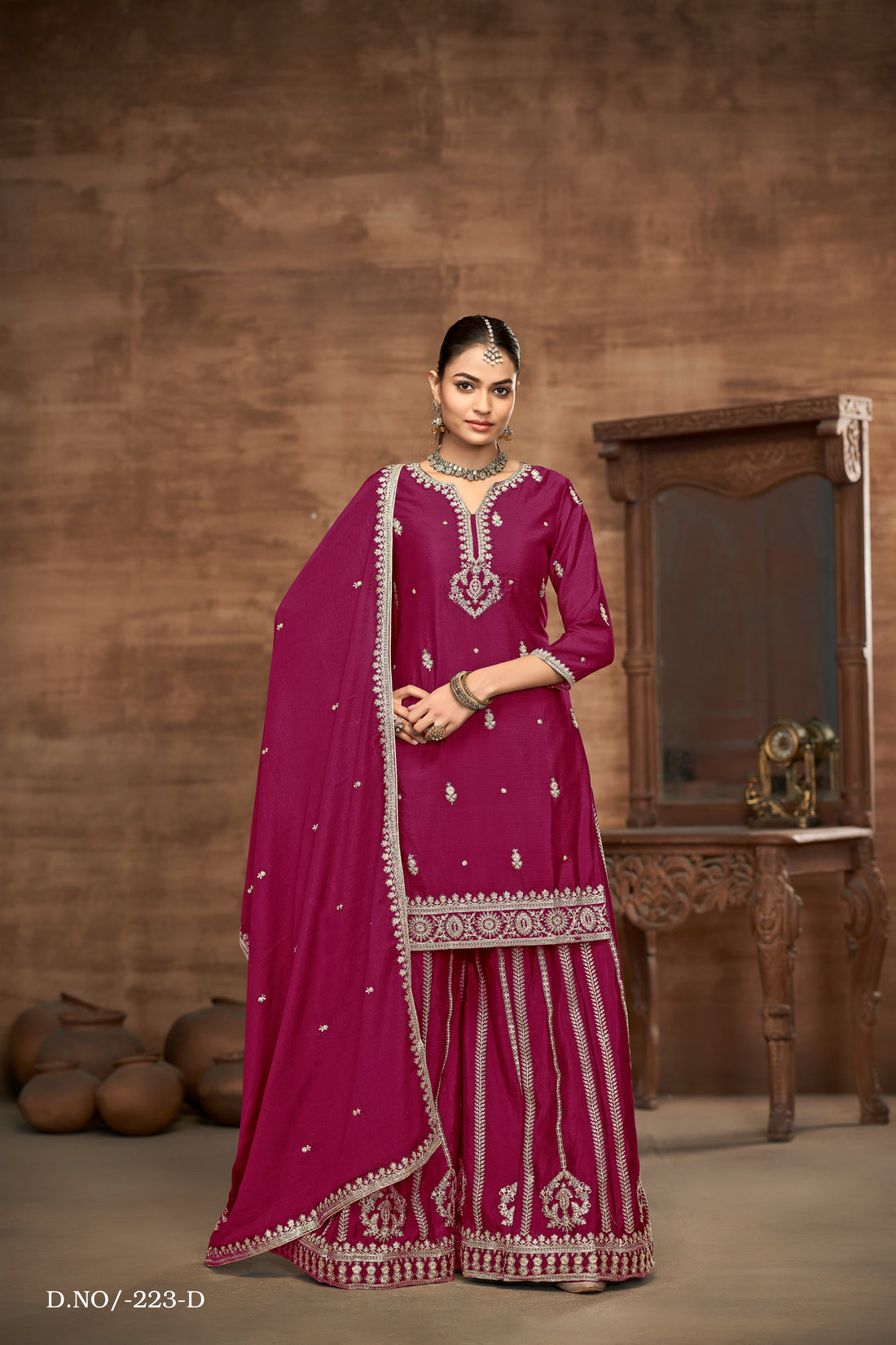 Flared Palazzo Pants Pair | Pakistani Style Bollywood Ethnic Bottoms for Women