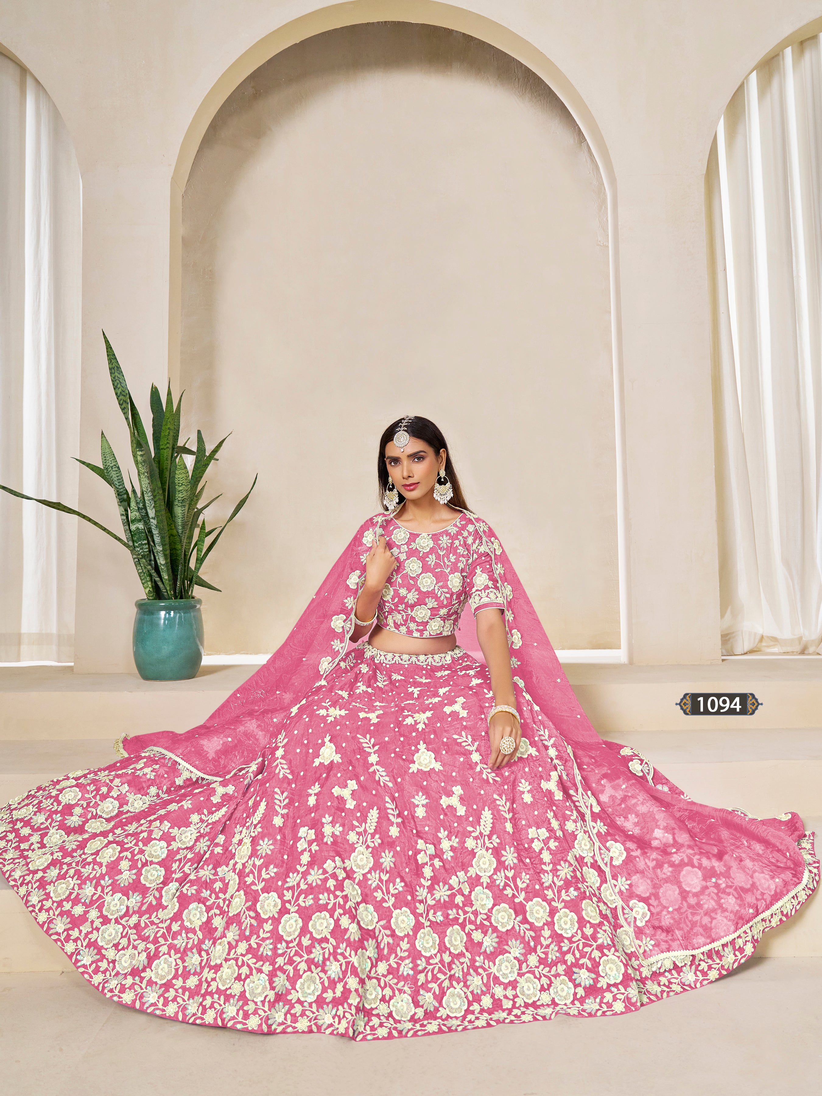 Bridal Wear Lehenga Choli | Heavy Embroidered Wedding Dress | Pakistani Bollywood Outfit