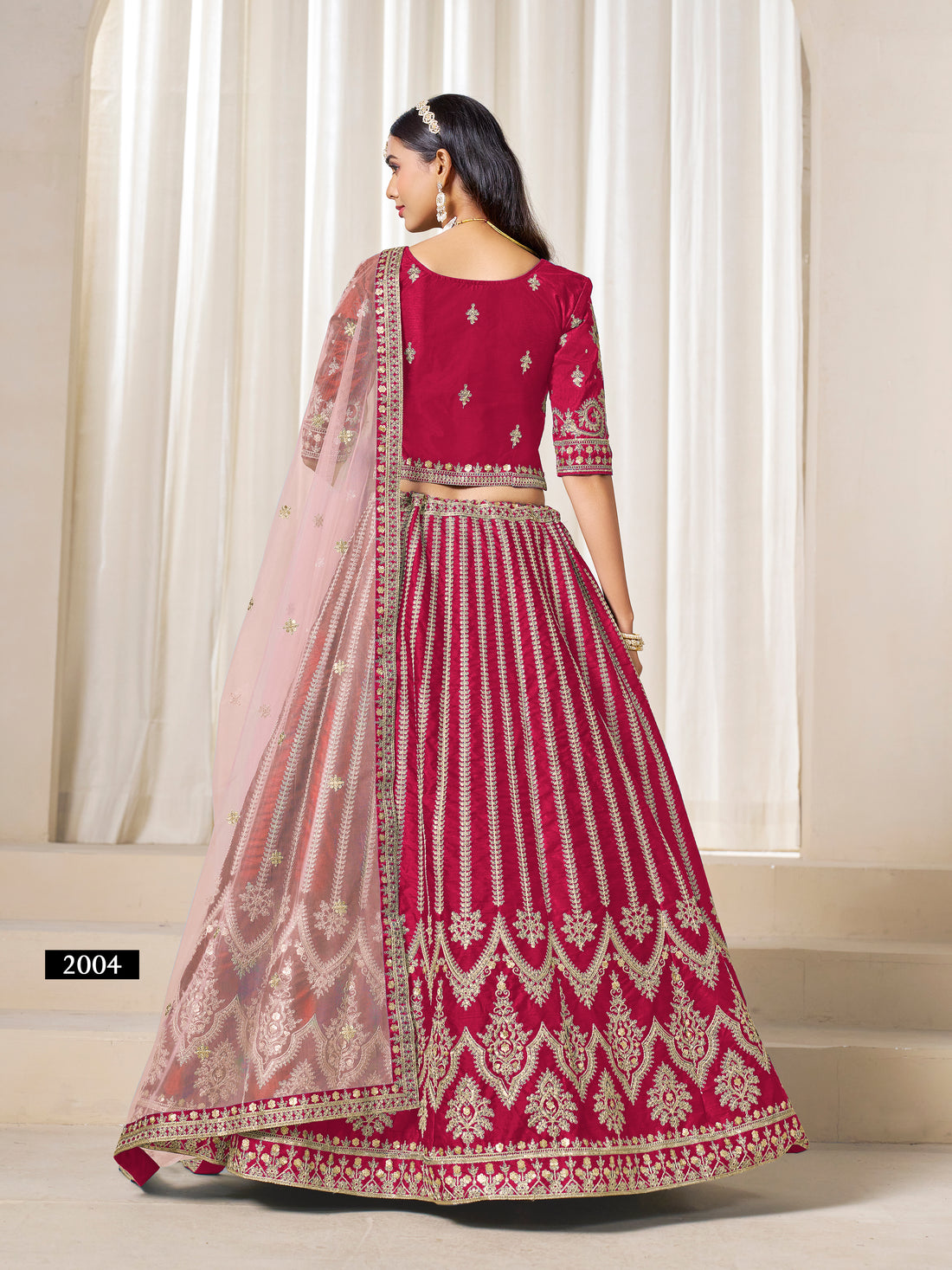 Heavy Work Bridal Lehenga Choli | Art Silk | Pakistani Style Indian Wedding Outfit