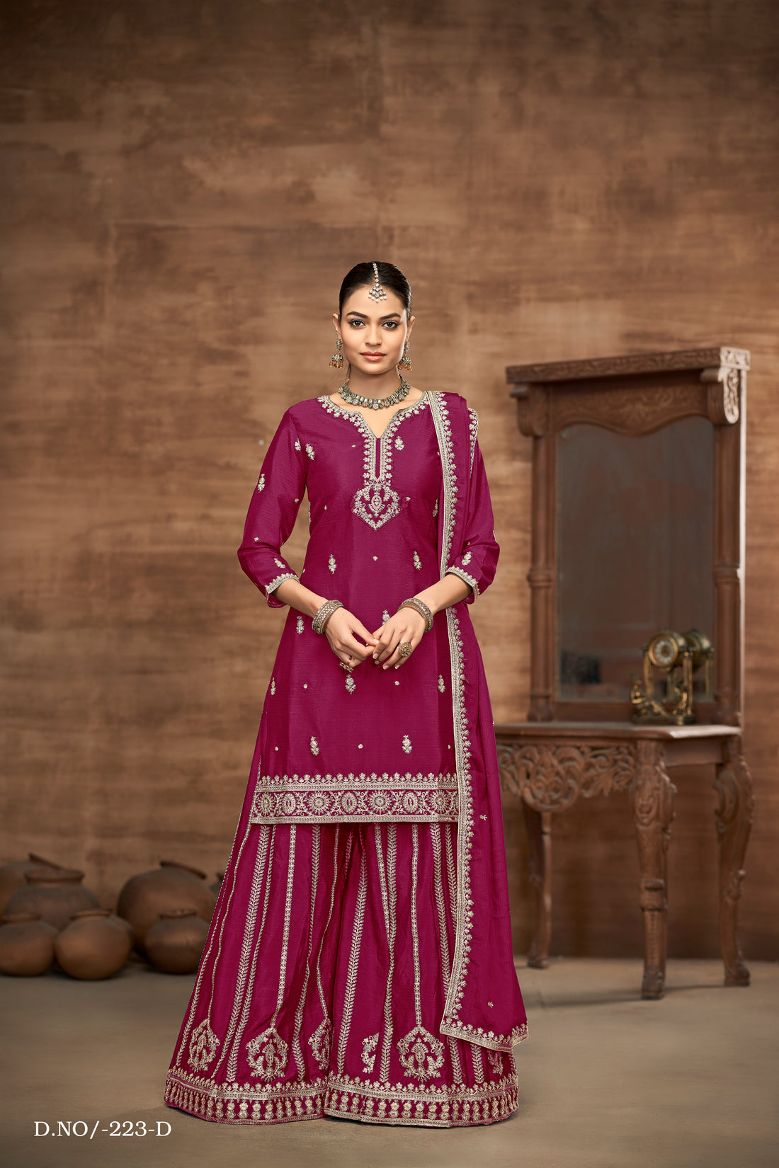 Flared Palazzo Pants Pair | Pakistani Style Bollywood Ethnic Bottoms for Women