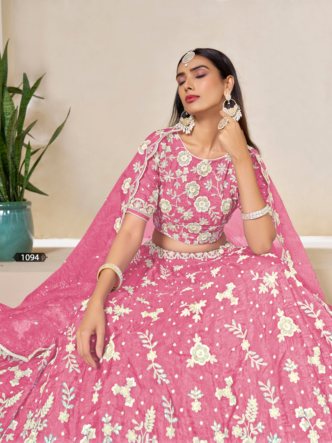 Bridal Wear Lehenga Choli | Heavy Embroidered Wedding Dress | Pakistani Bollywood Outfit