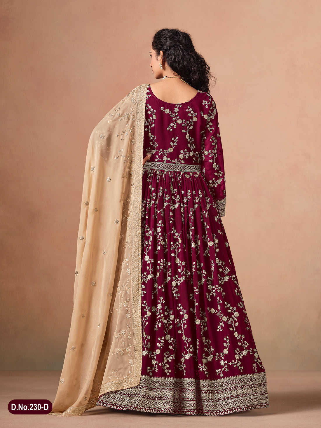 Pakistani Style Bollywood Festive Wear Anarkali Dress | Designer Embroidered Long Gown Outfit for Wedding, Party & Reception