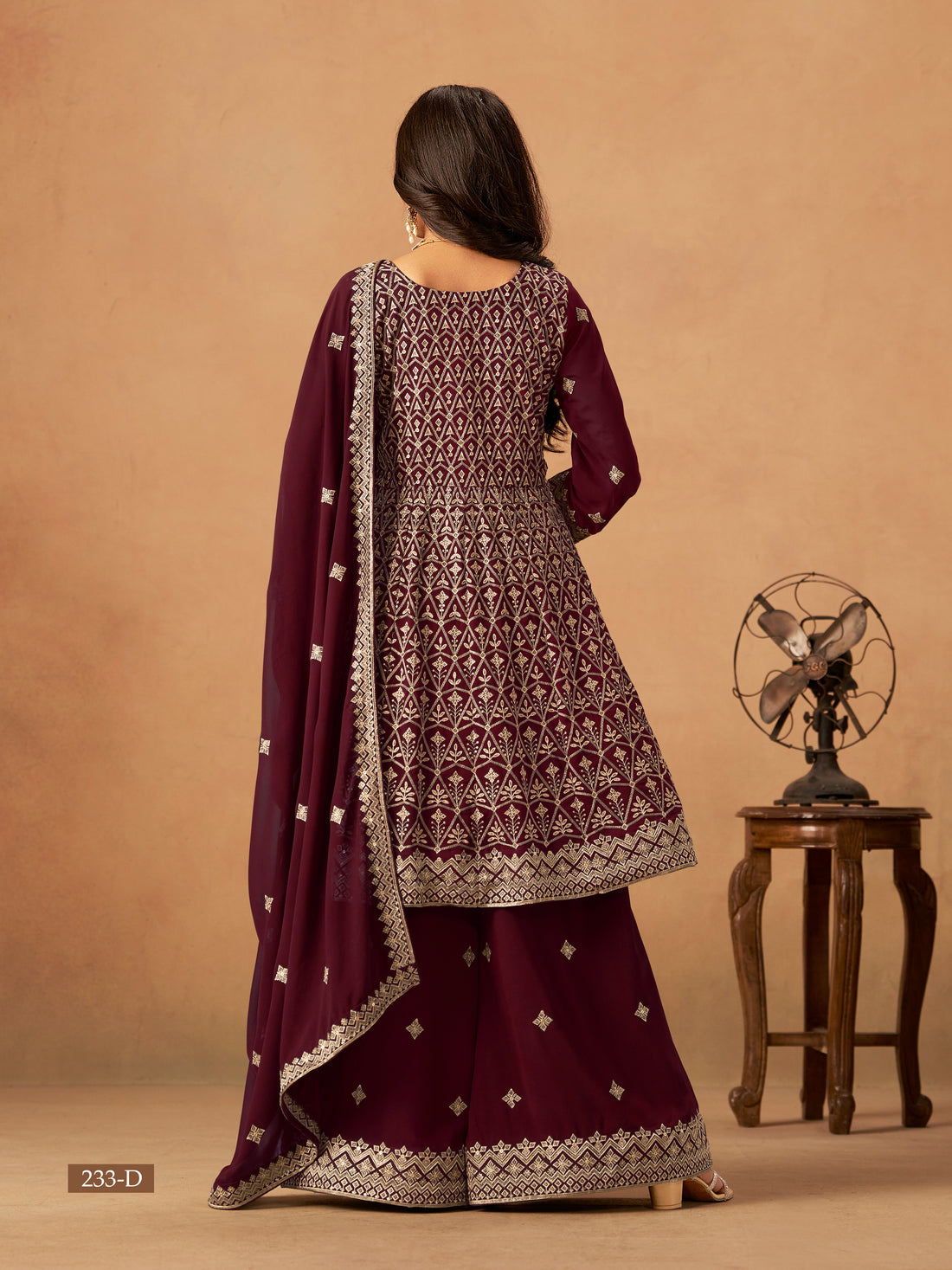 Faux Georgette Sharara Set Indian Pakistani Style Bollywood Festive Wear