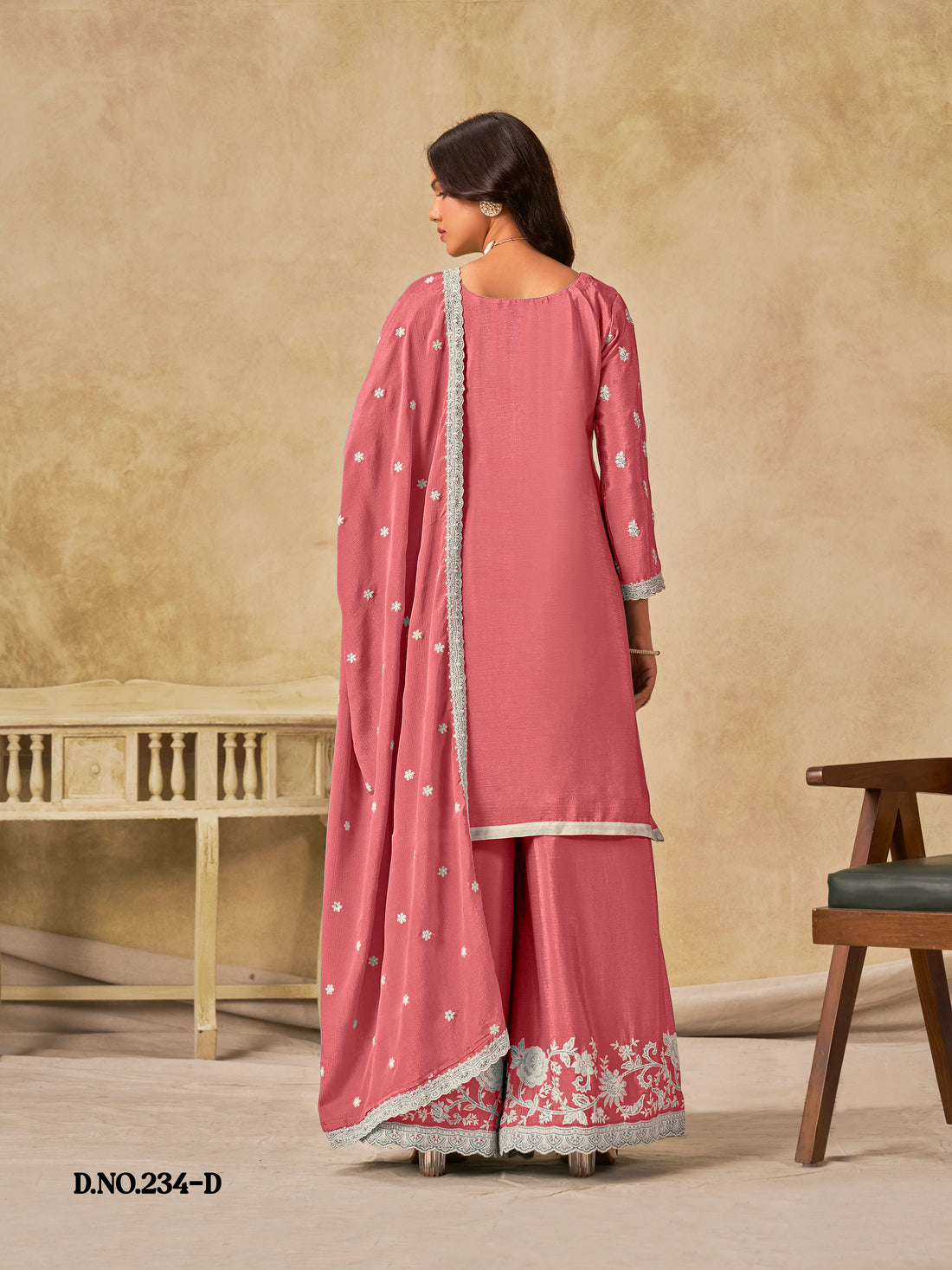Ethnic Palazzo Salwar Kameez | Pakistani Bollywood Style Outfit with Dupatta | Wedding Party & Festive Wear Dress