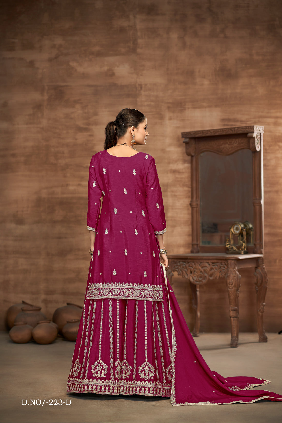 Flared Palazzo Pants Pair | Pakistani Style Bollywood Ethnic Bottoms for Women