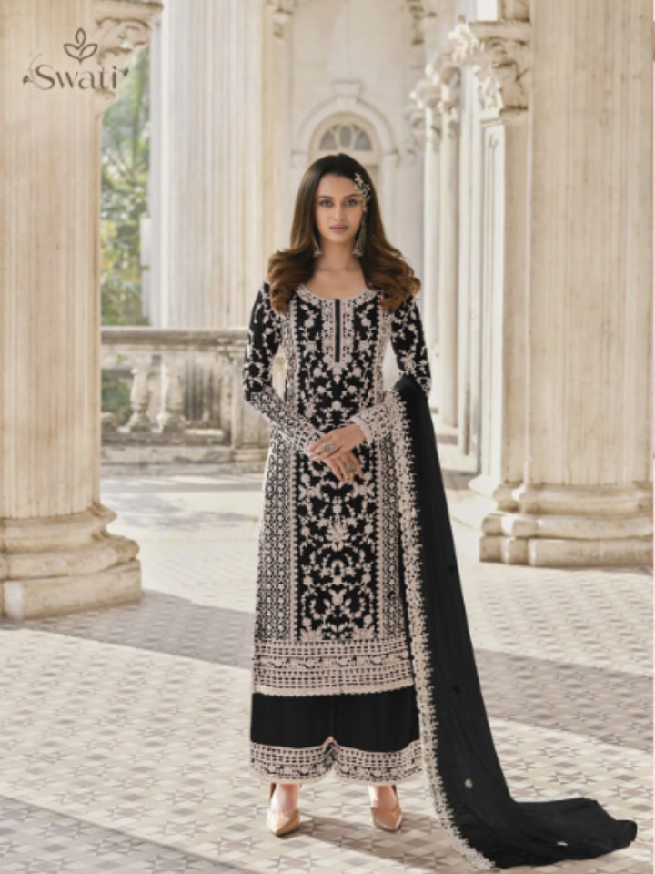 Pakistani Kurti Palazzo Dupatta Wedding Party Wear Women Designer Salwar Kameez