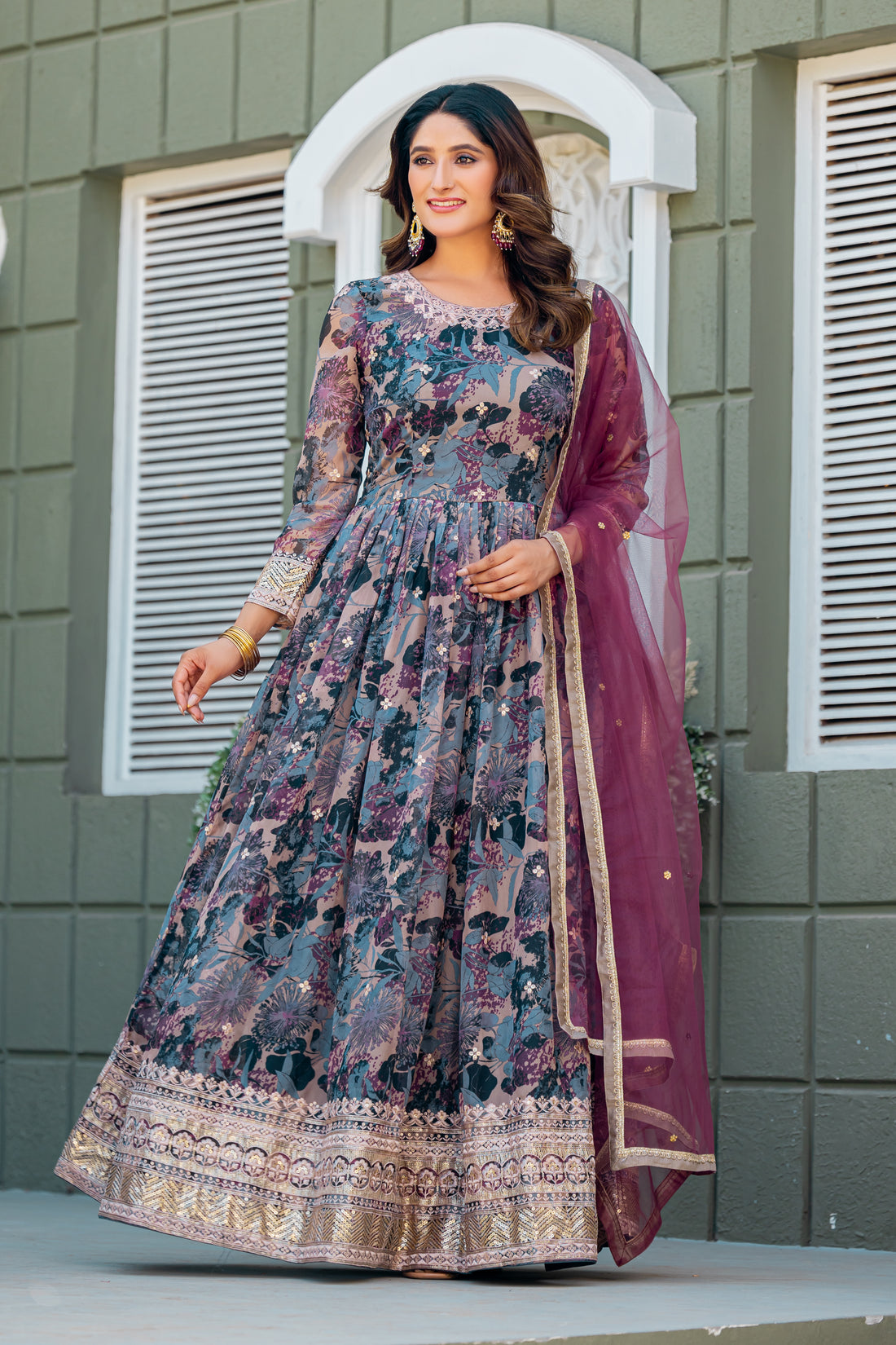 Bollywood Inspired Anarkali Dress with Dupatta – Wedding & Festive Collection