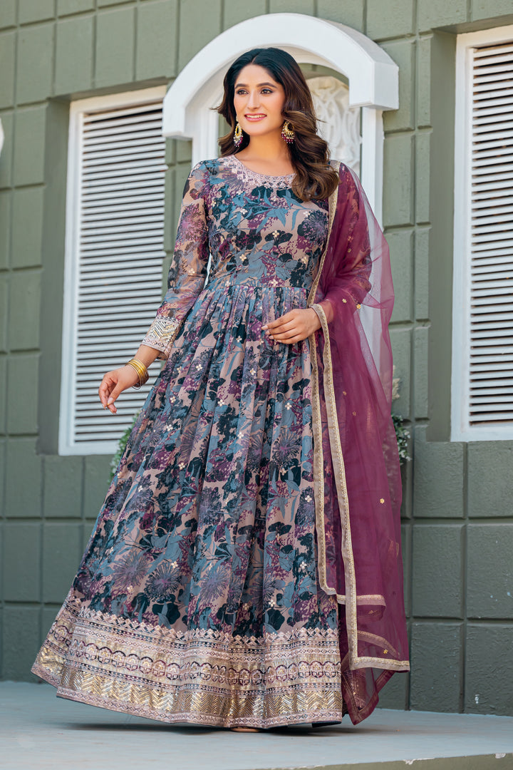 Bollywood Inspired Anarkali Dress with Dupatta – Wedding & Festive Collection