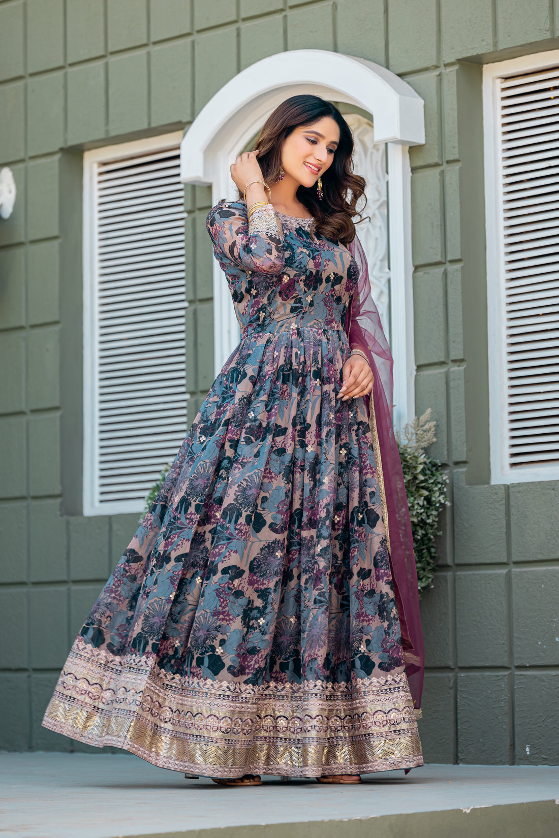 Bollywood Inspired Anarkali Dress with Dupatta – Wedding & Festive Collection