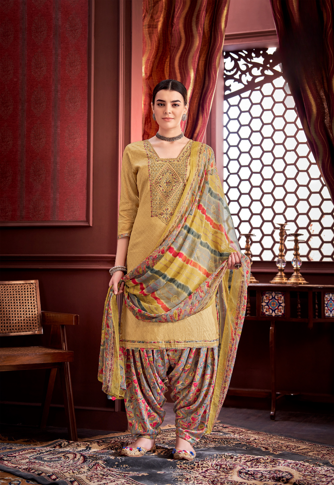Elegant Ethnic Women's Wear Plazzo Dresses Indian Pakistani Salwar Kameez Suits