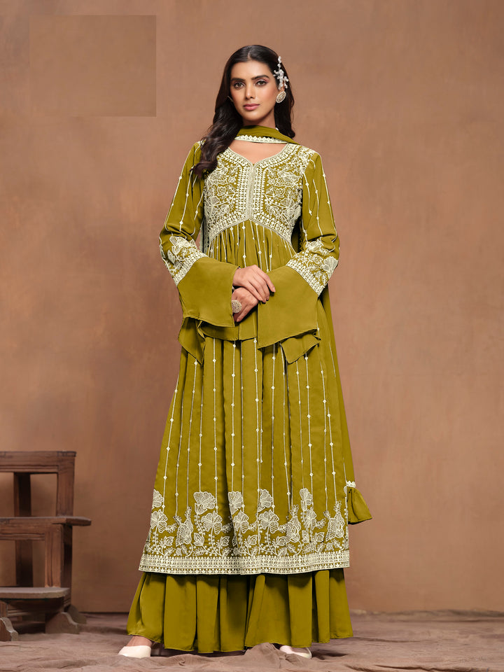 Bollywood Salwar Kameez Indian Wedding Wear 3Pcs Women Suit Indian Sharara Kurtis Dresses